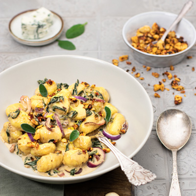 Bild Gnocchi mit Spinat-Gorgonzola-Sauce