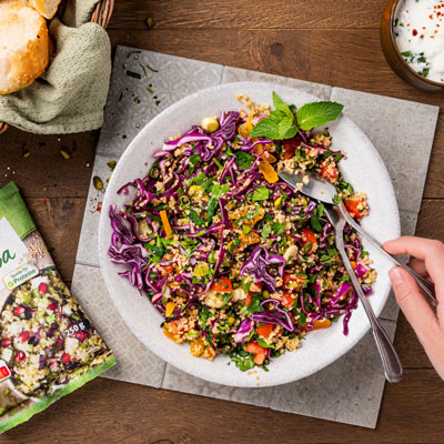 Bild Rotkohl-Tabouléh mit Joghurt-Minz-Dip